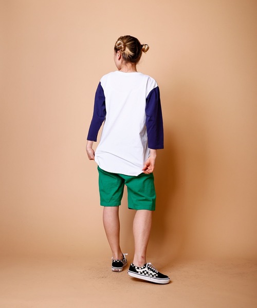 WALLA WALLA SPORT(ワラワラスポーツ)の「2-TONE FOOTBALL TEE/ 2トーン フットボール T(Tシャツ/カットソー・レディース・ネイビー/レッド系その他/イエロー系その他/ブラック系その他/グリーン系その他・MEDIUM)」の6枚目の写真