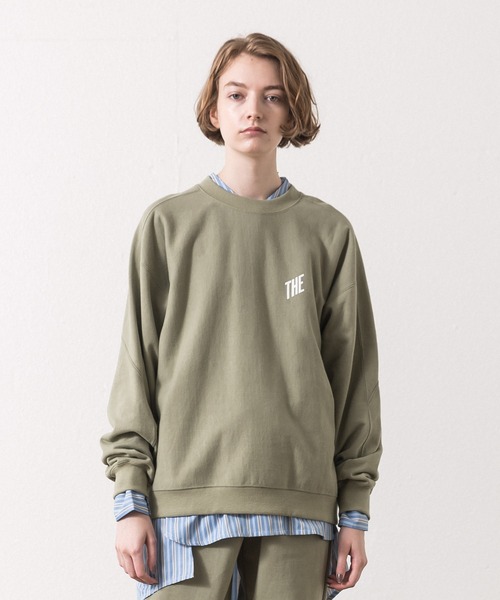 ALLUMER（アリュメール）の「ルーズシルエットクルーネックプリントスウェット（スウェット・レディース・ブラック/ベージュ/ピンク/グリーン・1）」の4枚目の写真