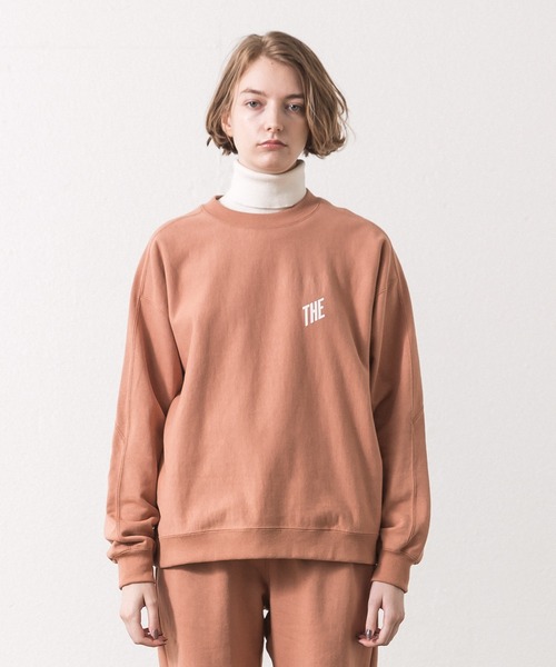 ALLUMER（アリュメール）の「ルーズシルエットクルーネックプリントスウェット（スウェット・レディース・ブラック/ベージュ/ピンク/グリーン・1）」の8枚目の写真