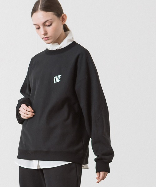 ALLUMER（アリュメール）の「ルーズシルエットクルーネックプリントスウェット（スウェット・レディース・ブラック/ベージュ/ピンク/グリーン・1）」の20枚目の写真