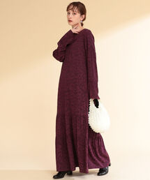 Ray BEAMS | Ray BEMS / ジャカード ティアード マキシ ワンピース(ワンピース)