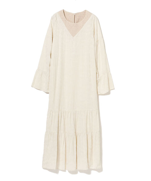 Ray BEAMS(レイビームス)の「Ray BEMS / ジャカード ティアード マキシ ワンピース(ワンピース・レディース・ホワイト系その他6/ワイン・ONE SIZE)」の6枚目の写真