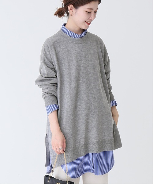 Spick & Span（スピックアンドスパン）の「#ファインウールビッグプルオーバー◆（ニット/セーター・レディース・ブラック/グレー/ブラウン/ピンク・FREE）」の2枚目の写真