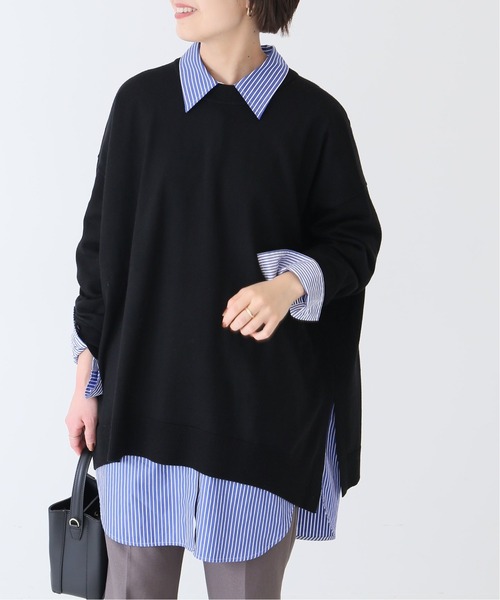 Spick & Span（スピックアンドスパン）の「#ファインウールビッグプルオーバー◆（ニット/セーター・レディース・ブラック/グレー/ブラウン/ピンク・FREE）」の10枚目の写真