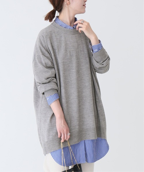 Spick & Span（スピックアンドスパン）の「#ファインウールビッグプルオーバー◆（ニット/セーター・レディース・ブラック/グレー/ブラウン/ピンク・FREE）」の13枚目の写真