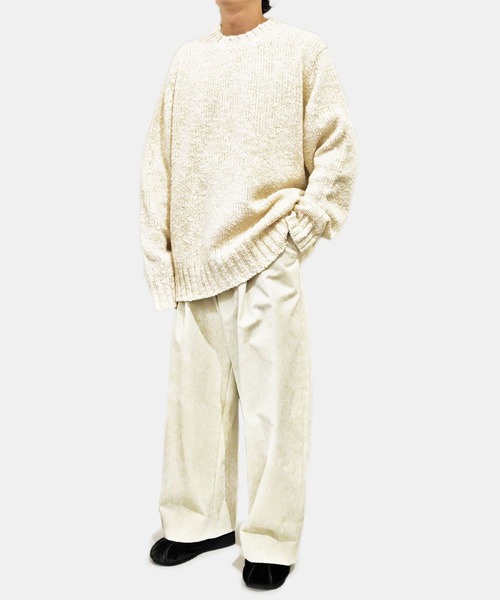 STUDIO NICHOLSON（スタジオニコルソン）の「【STUDIO NICHOLSON】 1.5GG BOUCLE MERINO JUMPER（ニット/セーター・メンズ・オフホワイト・X-LARGE）」の6枚目の写真