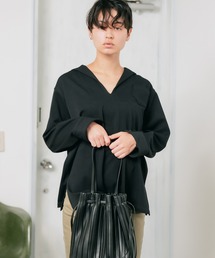 YOUNG & OLSEN/ヤングアンドオルセン FRENCH JERSEY SAILOR SHIRT セーラーシャツ Vネック セーラーカラーニットシャツ