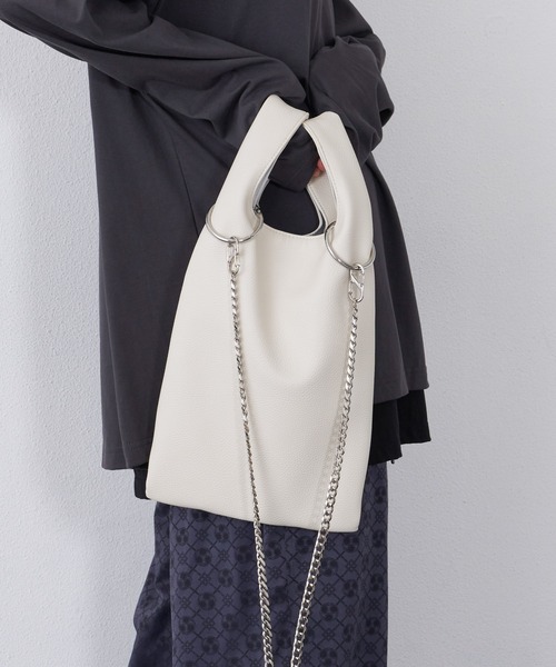 AIVER（アイバー）の「AIVER　フェイクレザーショッパーバッグ（ショルダーバッグ・メンズ・ナチュラル/ブラック/グリーン・FREE）」の3枚目の写真