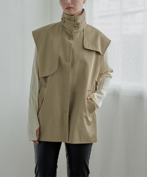 miette（ミエット）の「ｱｼﾝﾒﾄﾘｰﾄﾚﾝﾁﾍﾞｽﾄ（ベスト・レディース・ベージュ・FREE）」の2枚目の写真