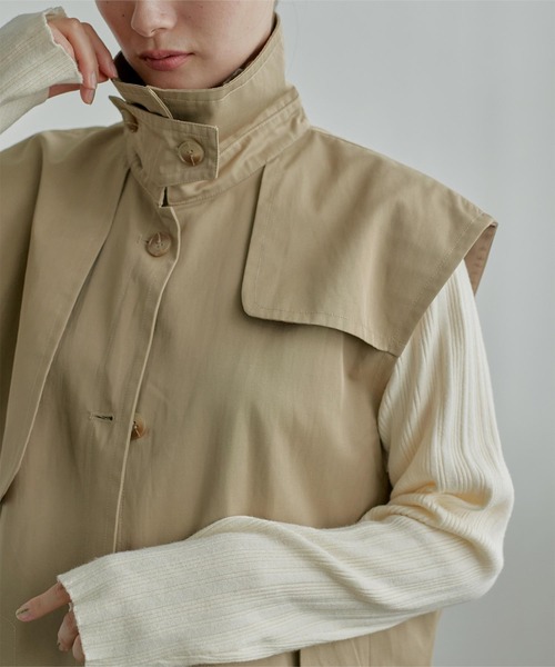 miette（ミエット）の「ｱｼﾝﾒﾄﾘｰﾄﾚﾝﾁﾍﾞｽﾄ（ベスト・レディース・ベージュ・FREE）」の10枚目の写真