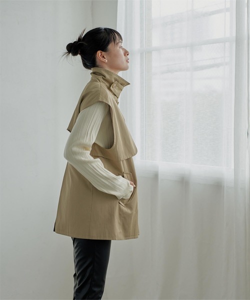 miette（ミエット）の「ｱｼﾝﾒﾄﾘｰﾄﾚﾝﾁﾍﾞｽﾄ（ベスト・レディース・ベージュ・FREE）」の5枚目の写真