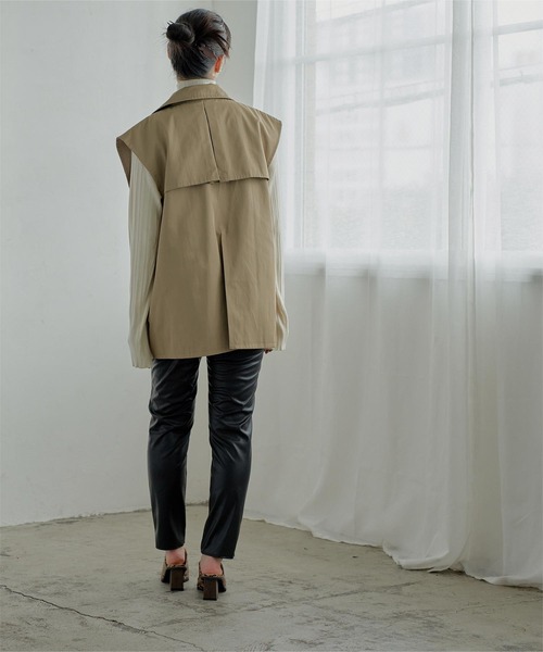 miette（ミエット）の「ｱｼﾝﾒﾄﾘｰﾄﾚﾝﾁﾍﾞｽﾄ（ベスト・レディース・ベージュ・FREE）」の3枚目の写真