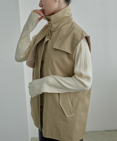 miette（ミエット）の「ｱｼﾝﾒﾄﾘｰﾄﾚﾝﾁﾍﾞｽﾄ（ベスト・レディース・ベージュ・FREE）」の11枚目の写真