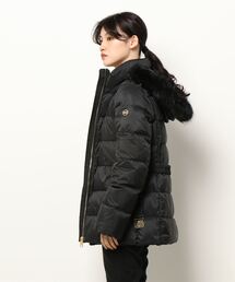 p*e様 MICHAEL KORS ボア襟ジャケット M 黒 Michael Kors Jacket Mens S full zip Faux leather elbow