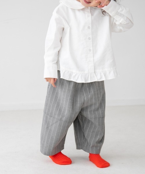 LOWRYS FARM（ローリーズファーム）の「ヘリンボーンバルーンパンツ　217998（カーゴパンツ・キッズ・ブラウン/グレー・110cm/120cm/130cm）」の2枚目の写真