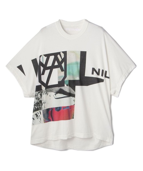 NILoS（ニルズ）の「NILoS/ニルズ/グラフィックプリントTシャツ/CutSewn ForMale/740CPM7（Tシャツ/カットソー・メンズ・ホワイト/ブラック・1/2）」の2枚目の写真