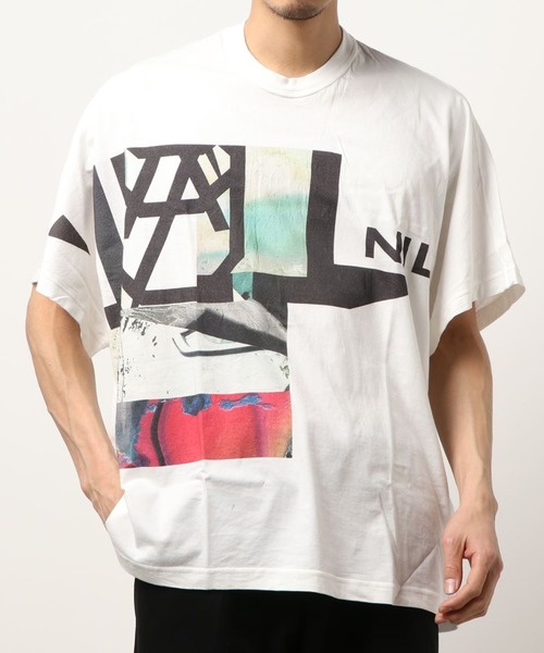 NILoS（ニルズ）の「NILoS/ニルズ/グラフィックプリントTシャツ/CutSewn ForMale/740CPM7（Tシャツ/カットソー・メンズ・ホワイト/ブラック・1/2）」の11枚目の写真