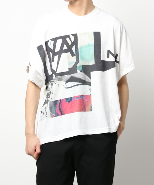 NILoS（ニルズ）の「NILoS/ニルズ/グラフィックプリントTシャツ/CutSewn ForMale/740CPM7（Tシャツ/カットソー・メンズ・ホワイト/ブラック・1/2）」の14枚目の写真