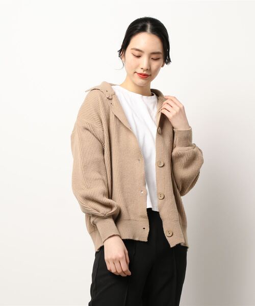 MAISON DE THERESE（メゾン ド テレーズ）の「無地ニットカーディガン（カーディガン/ボレロ・レディース・グレー/ブラック/ブラウン/アイボリー/B/A/モカ/ブラウン系その他/グレー系その他/ホワイト・FREE/MEDIUM）」の8枚目の写真