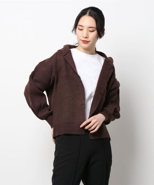 MAISON DE THERESE（メゾン ド テレーズ）の「無地ニットカーディガン（カーディガン/ボレロ・レディース・グレー/ブラック/ブラウン/アイボリー/B/A/モカ/ブラウン系その他/グレー系その他/ホワイト・FREE/MEDIUM）」の7枚目の写真