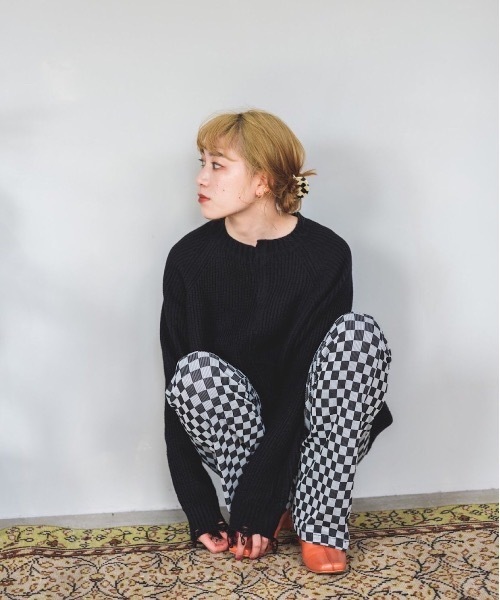 【SANSeLF】checkered flag tunic sanw21a002 Knuckleheads Racing Coveralls – Checker Flag Back Graphic