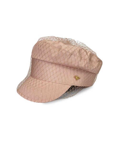 Donnaruma（ドンナルンマ）の「「uccellino be'be'」BELT PATTERN TULLE CASQUETTE（キャスケット・レディース・ブラック/ホワイト・ONE SIZE）」の4枚目の写真