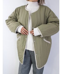 MLI'A | ボアリバーシブルキルティングアウター／コート(ブルゾン)