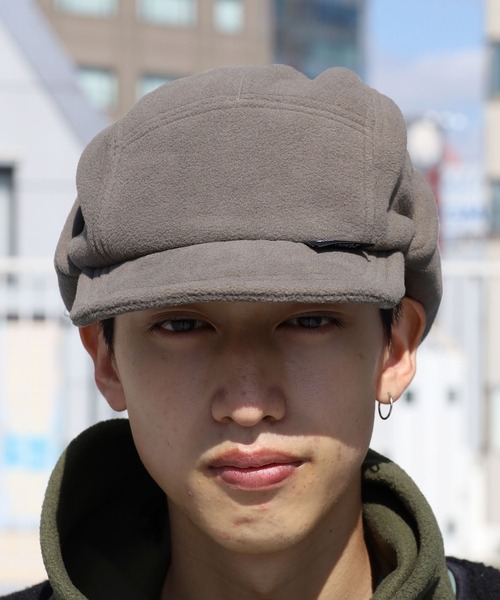 WILD THINGS(ワイルドシングス)の「WILDTHINGS / ワイルドシングス POLARTEC WIND FLIGHT CAP フリース フライトキャップ ワンポイント 保温 軽量(キャップ・メンズ・ダークオリーブ/グレー/ブラック・FREE)」の14枚目の写真