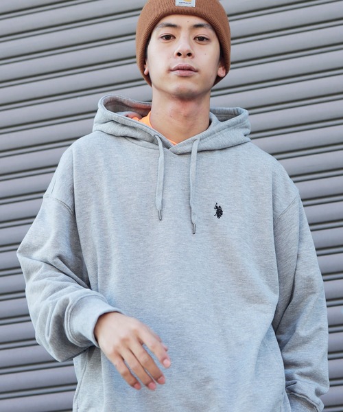 U.S. POLO ASSN.(ユーエスポロアッスン)の「U.S. POLO ASSN. / ユーエスポロアッスン 別注 コラボ ビッグシルエット プルオーバー バギーパーカー(パーカー・メンズ・ホワイト/ブラック/ネイビー/ミックスグレー/グレイッシュベージュ・MEDIUM/LARGE)」の3枚目の写真