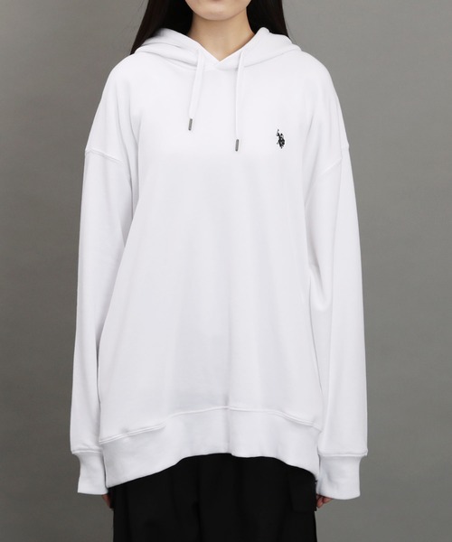 U.S. POLO ASSN.(ユーエスポロアッスン)の「U.S. POLO ASSN. / ユーエスポロアッスン 別注 コラボ ビッグシルエット プルオーバー バギーパーカー(パーカー・メンズ・ホワイト/ブラック/ネイビー/ミックスグレー/グレイッシュベージュ・MEDIUM/LARGE)」の9枚目の写真