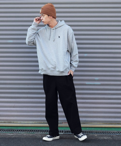 U.S. POLO ASSN.(ユーエスポロアッスン)の「U.S. POLO ASSN. / ユーエスポロアッスン 別注 コラボ ビッグシルエット プルオーバー バギーパーカー(パーカー・メンズ・ホワイト/ブラック/ネイビー/ミックスグレー/グレイッシュベージュ・MEDIUM/LARGE)」の16枚目の写真