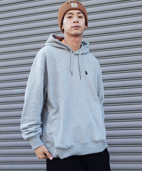 U.S. POLO ASSN.(ユーエスポロアッスン)の「U.S. POLO ASSN. / ユーエスポロアッスン 別注 コラボ ビッグシルエット プルオーバー バギーパーカー(パーカー・メンズ・ホワイト/ブラック/ネイビー/ミックスグレー/グレイッシュベージュ・MEDIUM/LARGE)」の12枚目の写真
