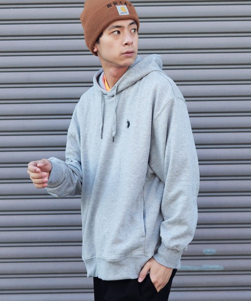 U.S. POLO ASSN.(ユーエスポロアッスン)の「U.S. POLO ASSN. / ユーエスポロアッスン 別注 コラボ ビッグシルエット プルオーバー バギーパーカー(パーカー・メンズ・ホワイト/ブラック/ネイビー/ミックスグレー/グレイッシュベージュ・MEDIUM/LARGE)」の13枚目の写真