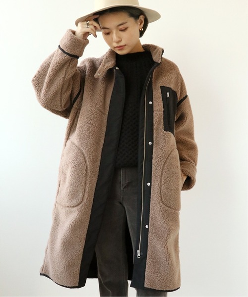 Simplicite（サンプリシテ）の「ボアボンディングコート◆（その他アウター・レディース・ホワイト/ブラウン・FREE）」の10枚目の写真