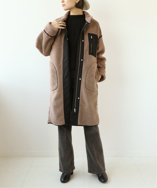 Simplicite（サンプリシテ）の「ボアボンディングコート◆（その他アウター・レディース・ホワイト/ブラウン・FREE）」の12枚目の写真