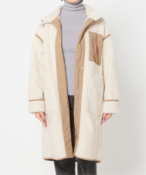 Simplicite（サンプリシテ）の「ボアボンディングコート◆（その他アウター・レディース・ホワイト/ブラウン・FREE）」の20枚目の写真