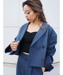 EVRIS | ショートレングスジャケット【セットアップ着用可能】(テーラードジャケット)