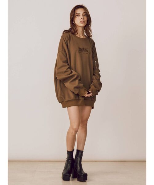 EVRIS（エヴリス）の「サイドポケットスウェットプルオーバー（スウェット・レディース・ブラック/パープル/グリーン・FREE）」の9枚目の写真