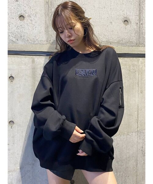 EVRIS（エヴリス）の「サイドポケットスウェットプルオーバー（スウェット・レディース・ブラック/パープル/グリーン・FREE）」の12枚目の写真