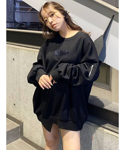 EVRIS（エヴリス）の「サイドポケットスウェットプルオーバー（スウェット・レディース・ブラック/パープル/グリーン・FREE）」の13枚目の写真