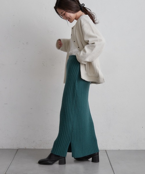 CIAOPANIC TYPY(チャオパニックティピー)の「ノーカラーフリースジャケット(ノーカラージャケット・レディース・チャコールグレー/ブラウン/アイボリー・ONE SIZE)」の20枚目の写真