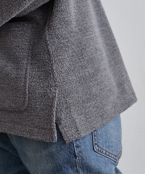 CIAOPANIC TYPY(チャオパニックティピー)の「ノーカラーフリースジャケット(ノーカラージャケット・レディース・チャコールグレー/ブラウン/アイボリー・ONE SIZE)」の10枚目の写真