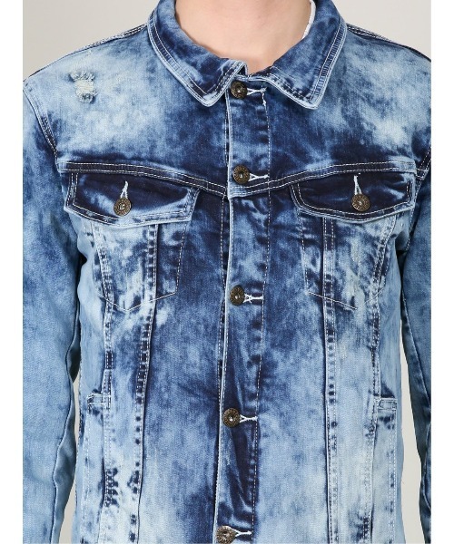 semantic design（セマンティックデザイン）の「セマンティックデザイン/semantic designストレッチ ケミカルGジャン（デニムジャケット・メンズ・ネイビー/サックスブルー・X-LARGE/LARGE/MEDIUM）」の7枚目の写真