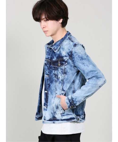 semantic design（セマンティックデザイン）の「セマンティックデザイン/semantic designストレッチ ケミカルGジャン（デニムジャケット・メンズ・ネイビー/サックスブルー・X-LARGE/LARGE/MEDIUM）」の10枚目の写真