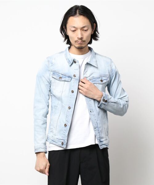 semantic design（セマンティックデザイン）の「セマンティックデザイン/semantic designストレッチ ケミカルGジャン（デニムジャケット・メンズ・ネイビー/サックスブルー・X-LARGE/LARGE/MEDIUM）」の14枚目の写真