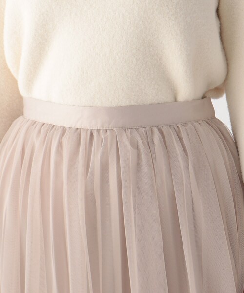 AG by aquagirl（エージーバイアクアガール）の「◆チュール×サテンフレアスカート（スカート・レディース・ブラウン系/ライトグレー/ブラック系4・36/38）」の7枚目の写真