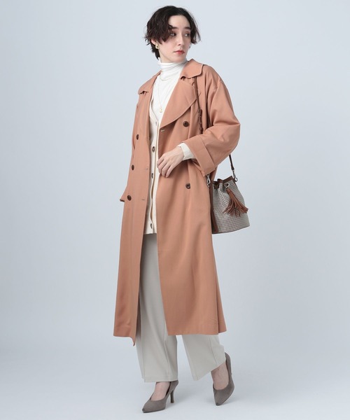 BAYFLOW（ベイフロー）の「トレンチコート（トレンチコート・レディース・ベージュ/ネイビー/ピンク・SMALL/MEDIUM）」の9枚目の写真