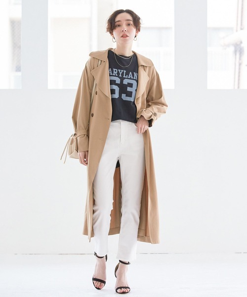 BAYFLOW（ベイフロー）の「トレンチコート（トレンチコート・レディース・ベージュ/ネイビー/ピンク・SMALL/MEDIUM）」の4枚目の写真