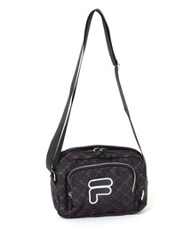 【FILA/フィラ】モノグラム柄 ワッペンロゴ ナイロン 横型 ショルダーバッグ