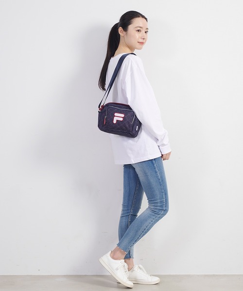 FILA(フィラ)の「【FILA/フィラ】モノグラム柄 ワッペンロゴ ナイロン 横型 ショルダーバッグ(ショルダーバッグ・レディース・ベージュ/オフホワイト/ブラック/ネイビー・FREE)」の20枚目の写真